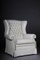 Vintage White Leather Chesterfield Armchair 2