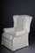 Vintage White Leather Chesterfield Armchair, Image 9