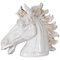 Cabeza de caballo grande de cerámica blanca, años 70, Imagen 1