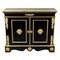 20th Century Louis XIV Style Piano-Black Cabinet 1