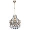 Large 20th Century Gold-Plated Brass Chandelier, Image 1