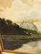 Bateau sur l'Eau avec Montagne, 1900, Huile sur Toile, Encadrée 4