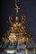 French Fire Gilt Bronze Lantern Hanging Light in Versailles Shape, Image 3