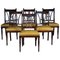 20th Century Victorian Dining Chairs in Mahogany & Leather, England, Set of 6, Image 1