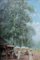 French Artist, Impressionist, Café Landscape, Early 20th Century, Oil on Canvas 18