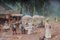 Artista francés, impresionista, paisaje de café, principios del siglo XX, óleo sobre lienzo, Imagen 5