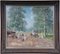 Artista francés, impresionista, paisaje de café, principios del siglo XX, óleo sobre lienzo, Imagen 1
