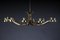 Lámpara de araña Sputnik vintage de latón, años 60, Imagen 5