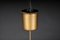 Große Vintage Deckenlampe aus Messing in Neonröhre, 1950er 15