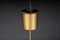 Large Vintage Ceiling Lamp in Brass Neon Tube, 1950s, Image 15