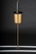 Large Vintage Ceiling Lamp in Brass Neon Tube, 1950s 6