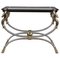 20th Century Modern Classical Style Side Table in Chromed Brass 1