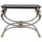 20th Century Modern Classical Style Side Table in Chromed Brass, Image 1