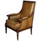 19th Century Mahogany English Leather Armchair 1