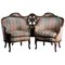 French Beechwood Canape Sofa & Armchairs, 1900s, Set of 3 1