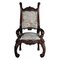 20th Century Venetian Rococo Walnut Throne Armchair 1