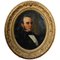 Biedermeier Artist, Gentleman's Portrait, 19ème Siècle, Ovale Huile sur Toile, Encadrée 1