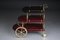 Vintage Italian Red Bar Trolley from Aldo Tura, 1970s, Image 9