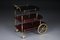 Vintage Italian Red Bar Trolley from Aldo Tura, 1970s, Image 13