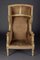 Louis XVI Style Carved Beechwood Armchair with Stool, Set of 2, Image 8