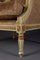 Louis XVI Style Carved Beechwood Armchair with Stool, Set of 2 9