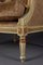 Louis XVI Style Carved Beechwood Armchair with Stool, Set of 2, Image 9