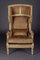 Louis XVI Style Carved Beechwood Armchair with Stool, Set of 2 7