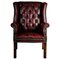 20th Century Chesterfield English Leather Earsback Chair, Image 1