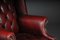 20th Century Chesterfield English Leather Earsback Chair 17