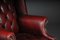 20th Century Chesterfield English Leather Earsback Chair, Image 17