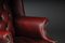 20th Century Chesterfield English Leather Earsback Chair 16