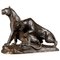 Frühes 20. Jh. Bronze Tiger Paar auf Felsen, G. Gardet, 1863 zugeschrieben 1