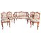 19th Century Baroque Saxony Sofa and Armchairs, 1880s, Set of 5, Image 1