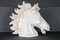 20th Century Monumental White Horse Head Pottery, 1970s 2