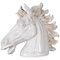 20th Century Monumental White Horse Head Pottery, 1970s 1