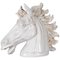 Cabeza de caballo monumental blanca del siglo XX, años 70, Imagen 1