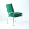 Brussels Chrome & Green Fabric Dining Chairs, Czechoslovakia 1960s, Set of 4 8