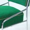 Brussels Chrome & Green Fabric Dining Chairs, Czechoslovakia 1960s, Set of 4, Image 10