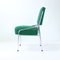 Brussels Chrome & Green Fabric Dining Chairs, Czechoslovakia 1960s, Set of 4 9