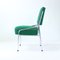 Chaises de Salle à Manger Brussels en Chrome et Tissu Vert, Tchécoslovaquie, 1960s, Set de 4 9