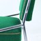 Sedie da pranzo in metallo cromato e tessuto verde, Cecoslovacchia, anni '60, set di 4, Immagine 5