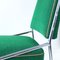 Sedie da pranzo in metallo cromato e tessuto verde, Cecoslovacchia, anni '60, set di 4, Immagine 4
