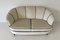Art Deco Italian Beige and Brown Velvet Sofa, 1940s 3