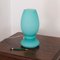 Lámpara de mesa hongo de cristal de Murano verde satinado de Giesse Milan, Italia, Imagen 4