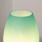 Lámpara de mesa hongo de cristal de Murano verde satinado de Giesse Milan, Italia, Imagen 9