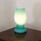 Lámpara de mesa hongo de cristal de Murano verde satinado de Giesse Milan, Italia, Imagen 2