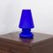 Lámpara de mesa hongo de cristal de Murano azul satinado de Giesse Milan, Italia, Imagen 5