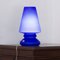 Blue Satin Murano Glass Mushroom Table Lamp from Giesse Milan, Italy, Image 3