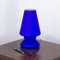 Blue Satin Murano Glass Mushroom Table Lamp from Giesse Milan, Italy, Image 2