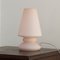 Lámpara de mesa hongo de cristal de Murano rosa satinado de Giesse Milan, Italia, Imagen 3
